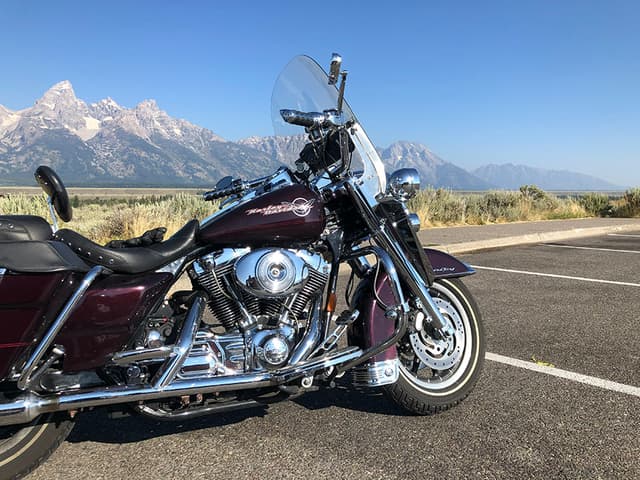 Riding through the Teton Mountains and Yellowstone Park