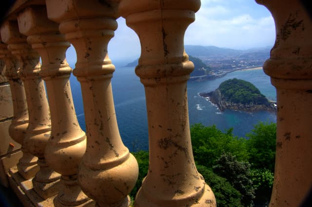 Looking over San Sebastian, Spain